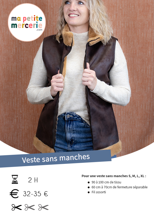 Patron gilet sans manche en 2h