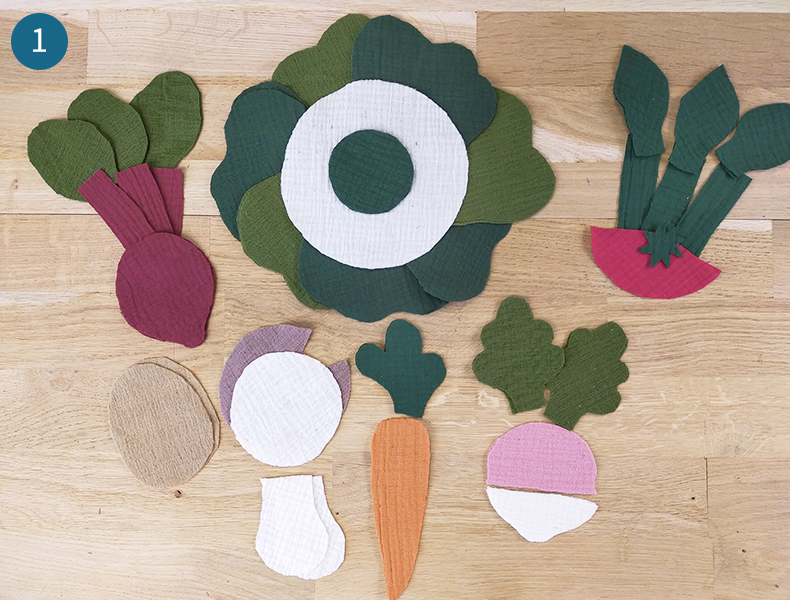DIY mini potager en tissu - coupe