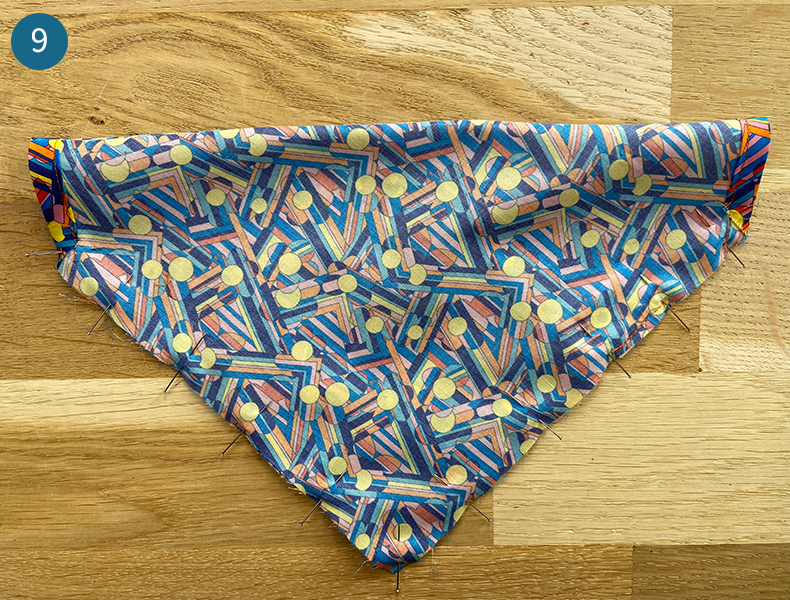 tuto bandana pour chien étape 3,9