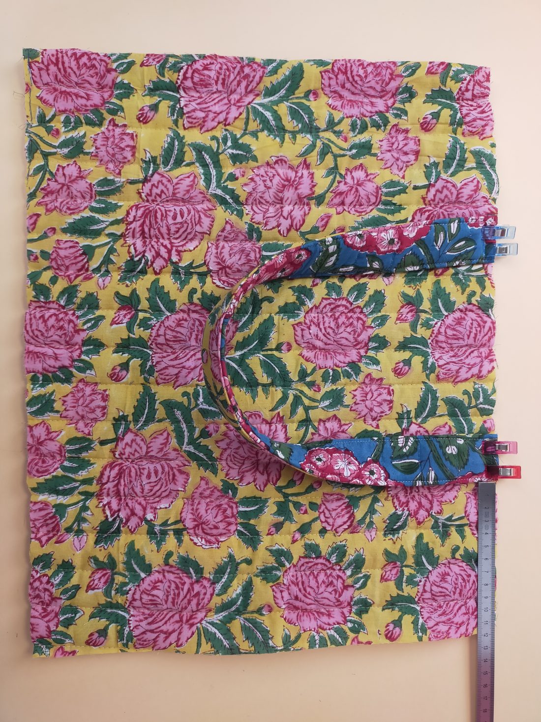 Tuto coudre un sac cabas : assemblage des anses