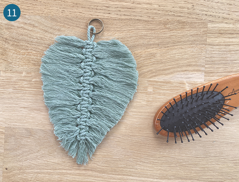 Tuto Porte clé Macramé Etape 12