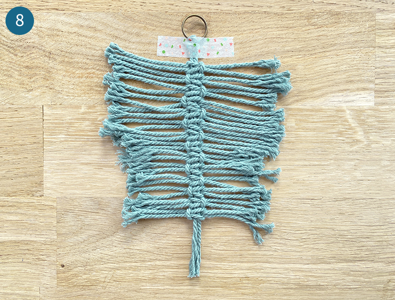 Tuto Porte clé Macramé Etape 8