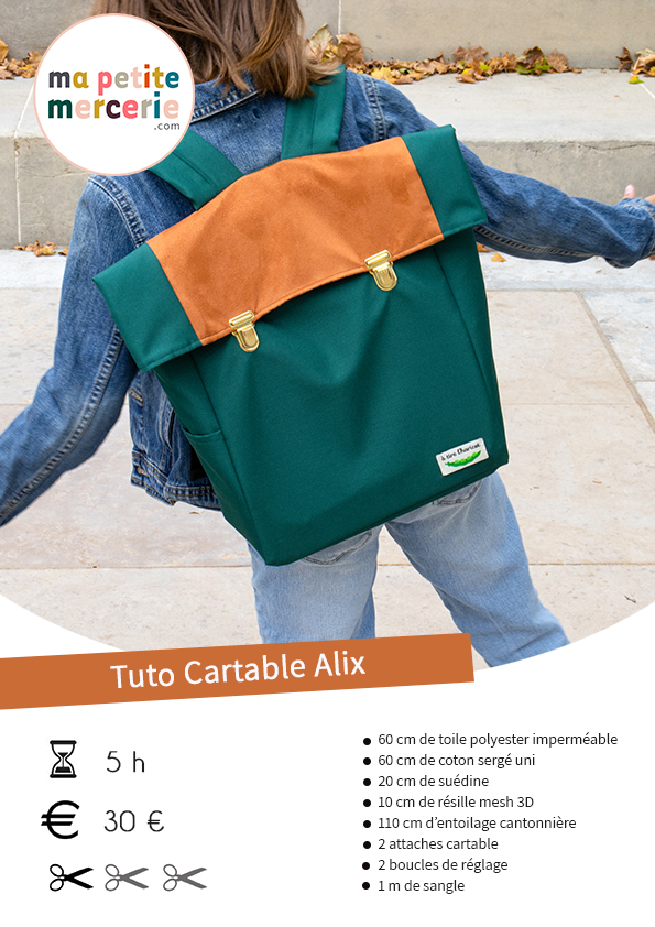 Patron gratuit cartable Alix