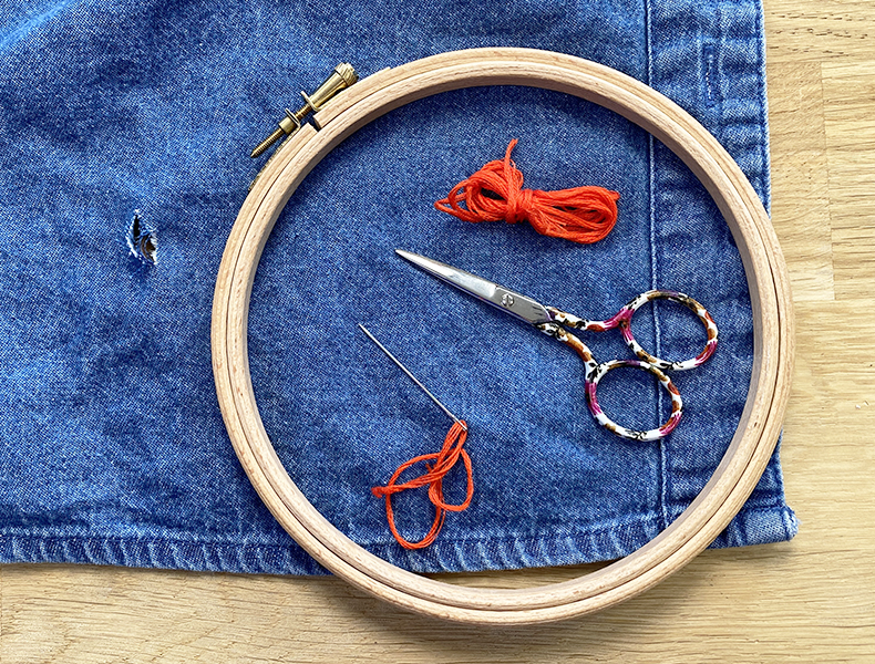 comment broder un trou ? le matériel