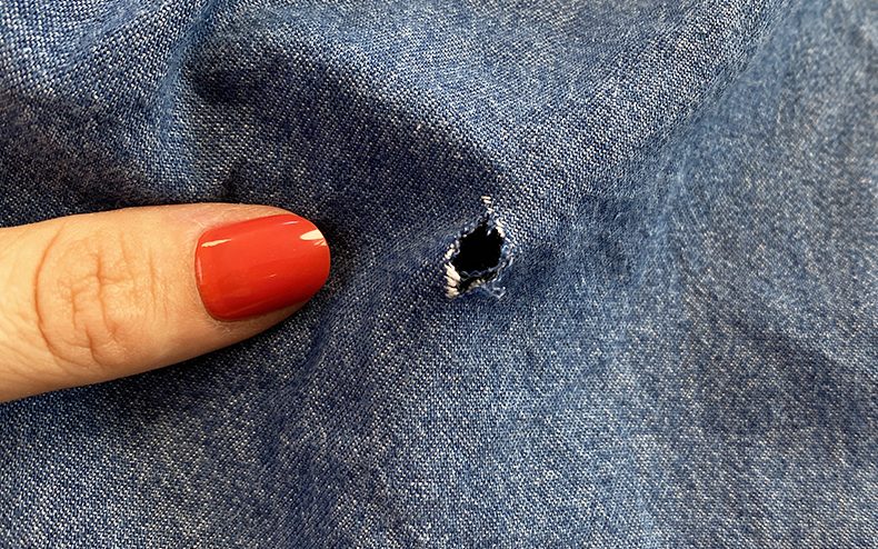 comment broder un trou ? - raccommoday 