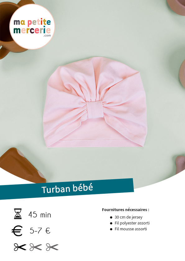 tuto gratuit turban pour bébé - ma petite mercerie