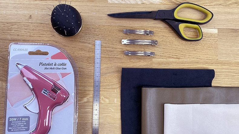 tuto couture barette scrunchie - matériel