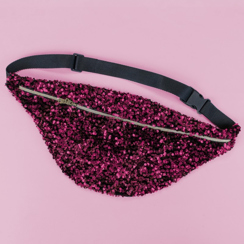 kit couture banane à paillettes rose