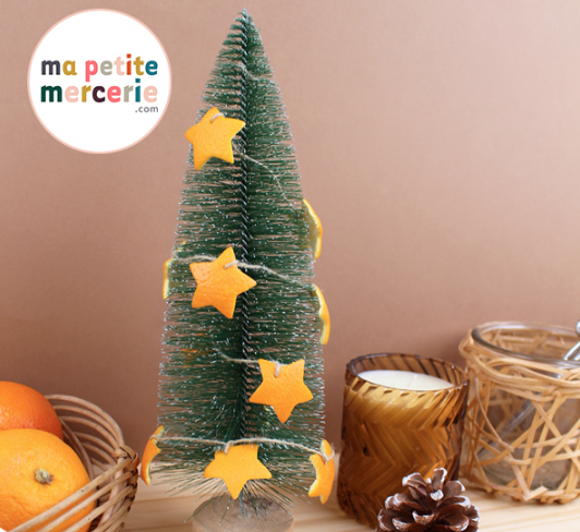 guirlande en écorce d'orange upcycling