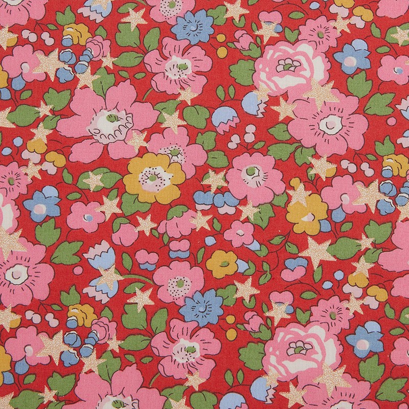 tissu liberty rouge
