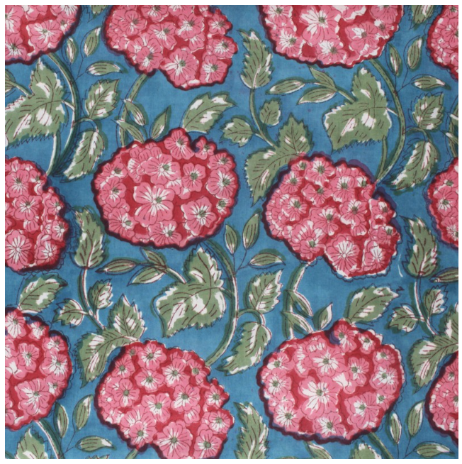 tissu indien hortensia