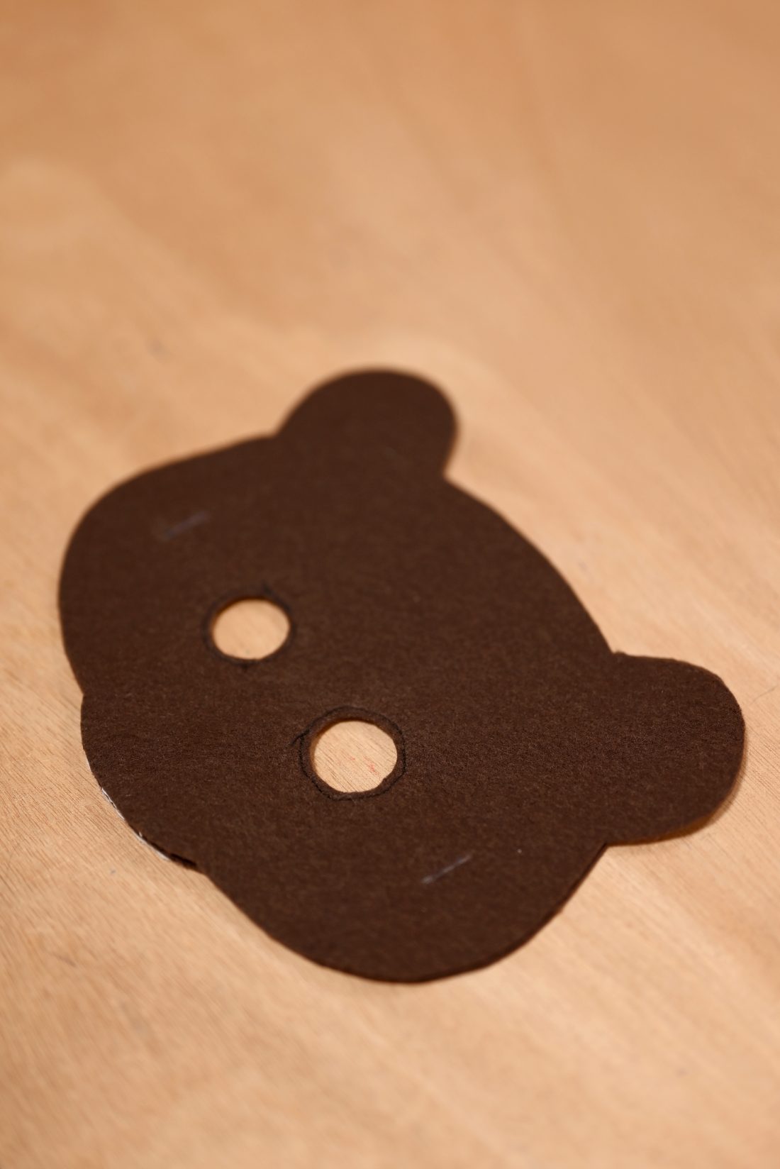 Photo d'étape du masque enfant