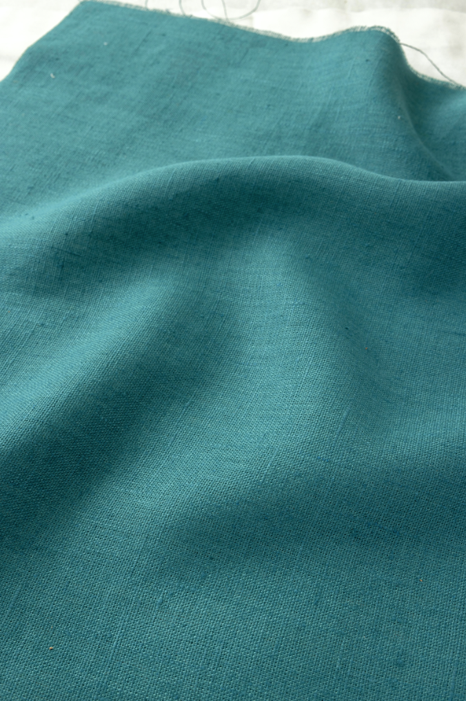 photo d'un tissu en lin bleu