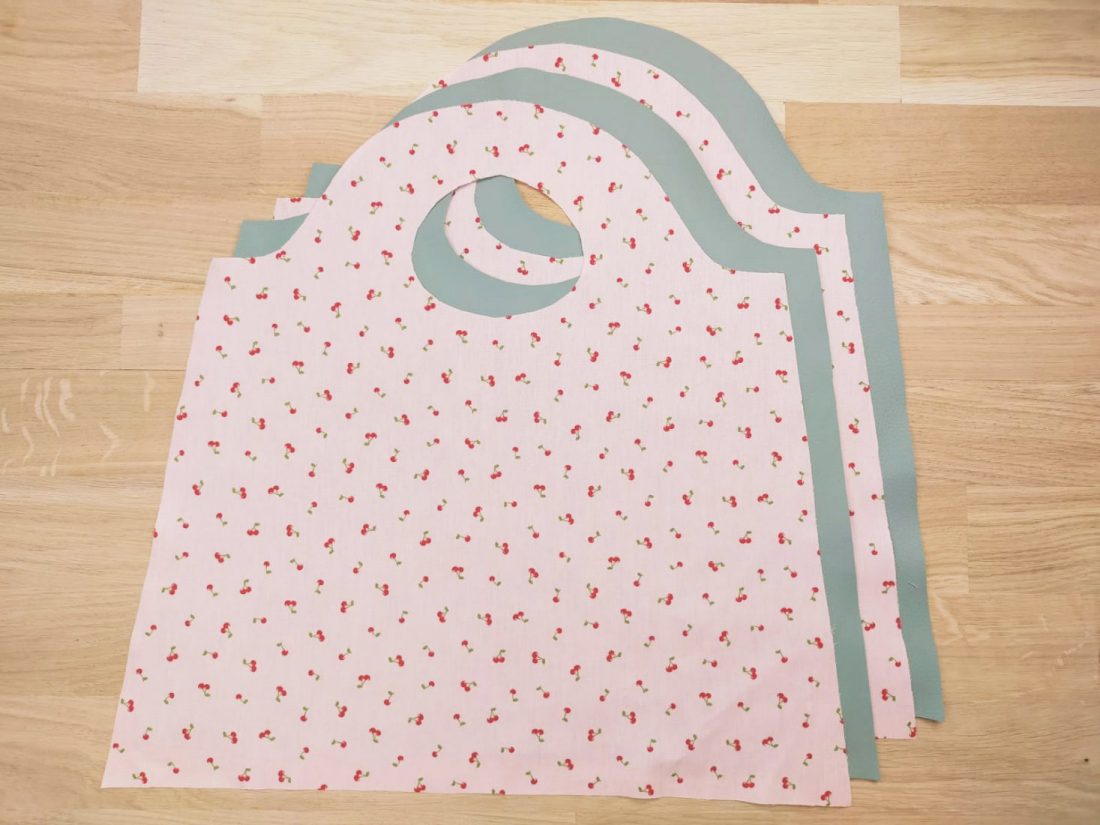 Photo étape tuto sac de courses shopper bag