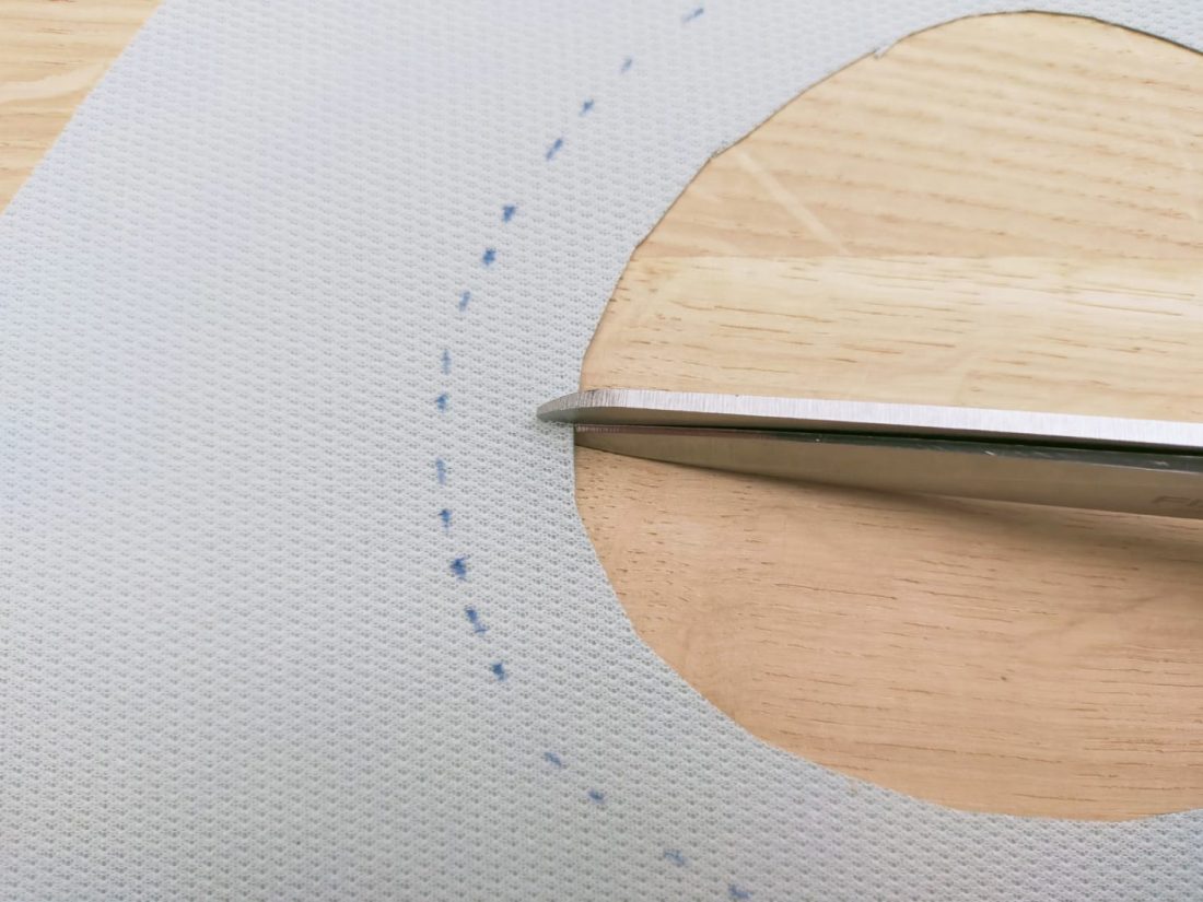 Photo étape tuto sac de courses shopper bag